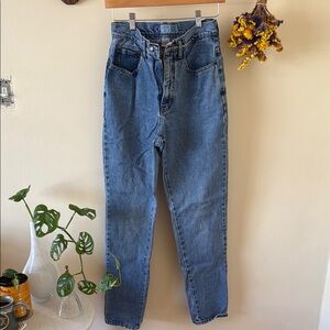 Vintage High Waist Blue Denim Jeans 8 Tall